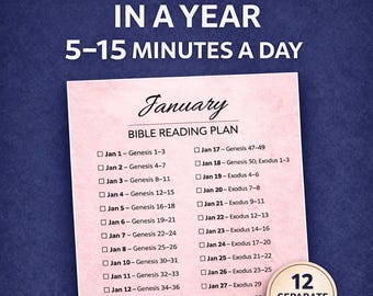 Biblia w rok do druku – 12-miesięczny plan czytania | Pobierz natychmiast