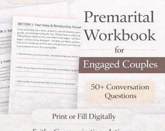 Pytania dotyczące zaręczyn do druku | Zeszyt ćwiczeń przygotowujący do małżeństwa | Przewodnik po przygotowaniach do ślubu – PDF