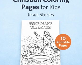 Rękodzieło do szkółki niedzielnej – kolorowanki dla dzieci | Kolorowanka z historiami biblijnymi do druku | Pobierz natychmiast