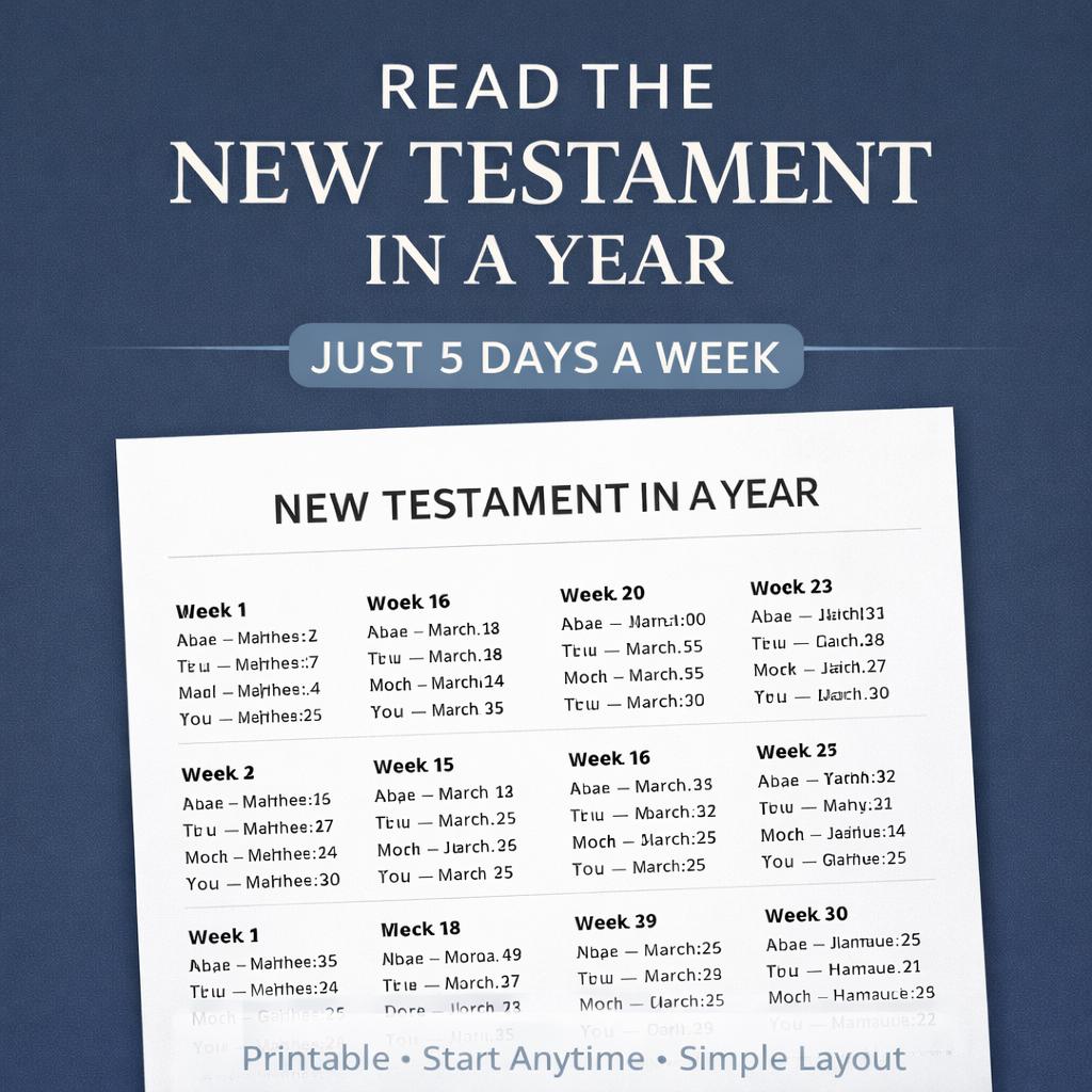 New Testament Reading Plan - Bible Study, 52 Week Guide (PDF) - Etsy