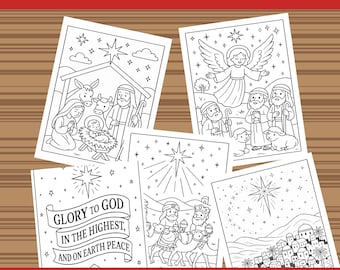 Zestaw do druku świątecznych kolorowanek – 10 stron