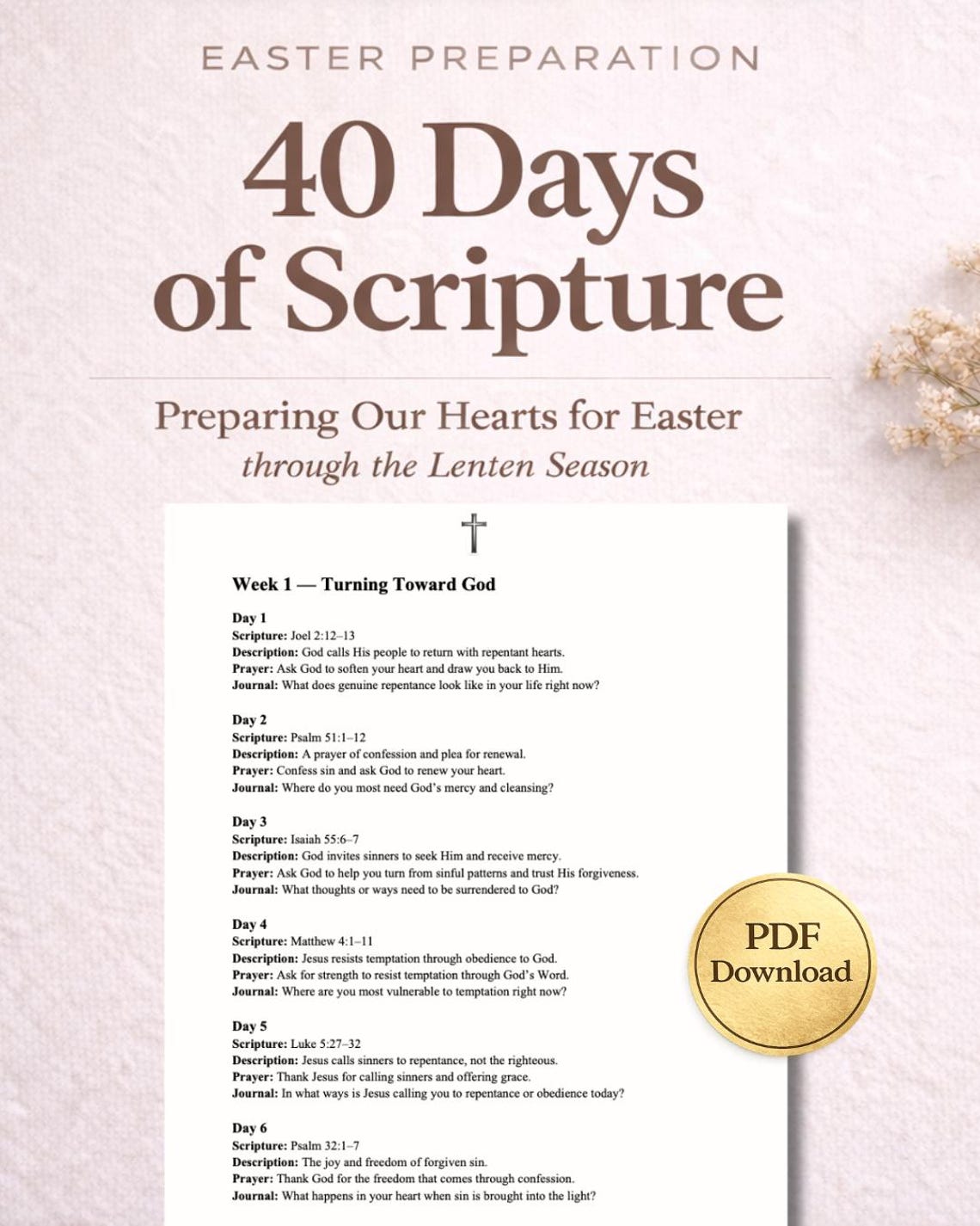 Lent Bible Reading Plan | Easter Devotional | Prayer & Journaling ...