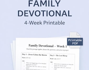 Plan nabożeństw rodzinnych | Plan czytania Biblii dla rodzin — 4-tygodniowy harmonogram czytania Pisma Świętego