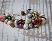 Bridesmaids Colored Freshwater Pearl Bracelet | Multi Colored Pearls | Bridesmaid Gifts | Gifts of the Sea | Mermaid Jewelry | Silver Clasp