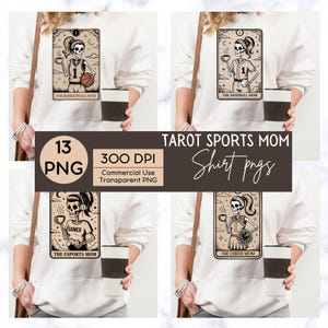 13 Sports Mom Tarot Cards Bundle PNG, Tarot Cards Png, Sports Mom Bundle, Tarot Sublimation Bundle, Funny Skeleton Love Design, Tarot Bundle