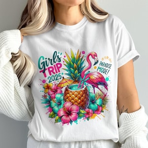 Girls Trip to Paradise 2025, Girls Weekend Digital Download, Fun Travel PNG, Summer Vacation Design, Bachelorette PNG, Besties Trip Shirt