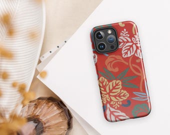 Pawlonia Arabesque Vintage Kimono Floral Pattern Tough Case for iPhone®