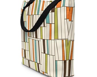 Blok Mid Century Mod Tote Bag LARGE