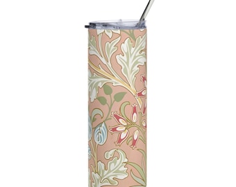 William Morris Hyacinth Floral Print Stainless steel tumbler