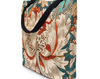 William Morris Honeysuckle Design - Timeless Floral Beauty in a Tote (Large)