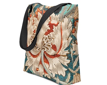 William Morris Honeysuckle Design - Timeless Floral Beauty in a Tote (Medium)