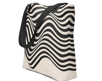 Bauhaus Waves B&W Tote bag MEDIUM