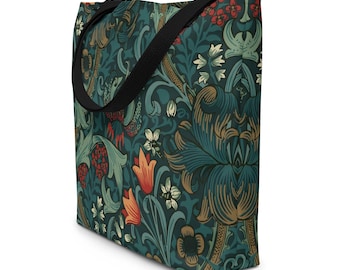 William Morris Golden Lily Floral Tote Bag LARGE