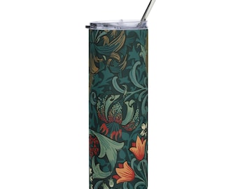 William Morris Golden Lily Floral Stainless steel tumbler