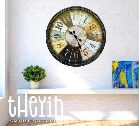 48 Cm Vintage Wall Clock Classic Antique Quartz Silent Non-ticking
