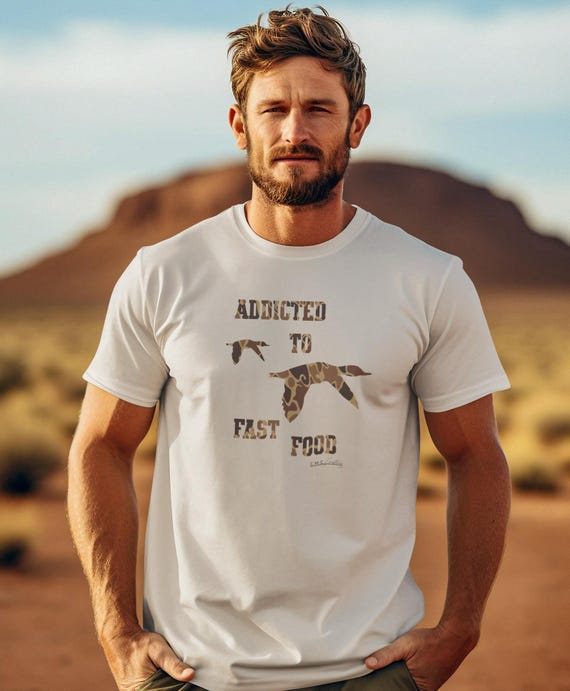 Fast Food Duck, Color Comfort Tee, Rather Be Hunting Shirt, Funny Hunting Apparel, Hunting Season Gift, Gift for Duck Hunter