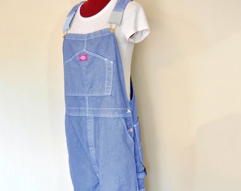 Light Blue Mens Medium Bib OVERALL Pants - Baby Blue Dyed New Dickies Cotton Painters Overalls - Adult Mens Womens Size Medium (36 W x 30 L)