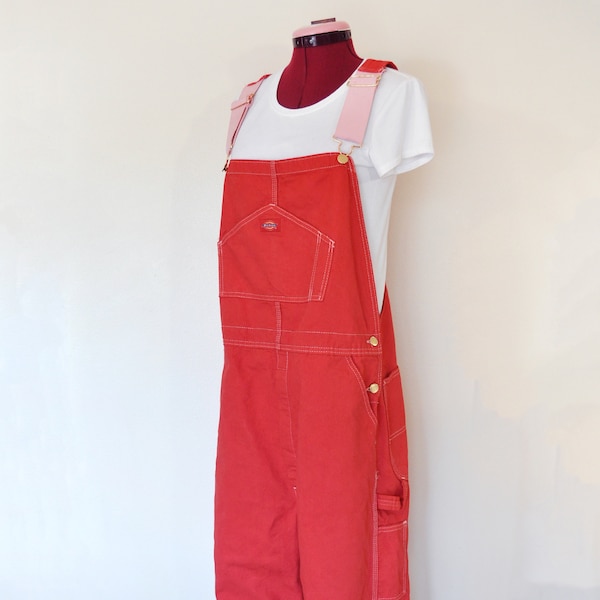 Red Santa Bib Overalls Etsy