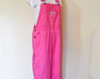 hot pink overall dress