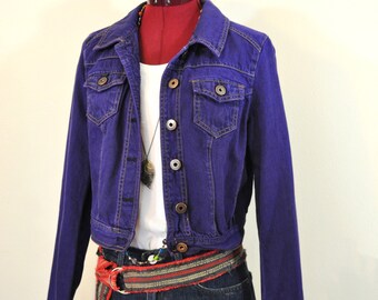 purple jean jackets