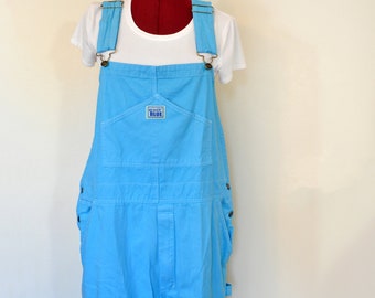 rugged blue overalls