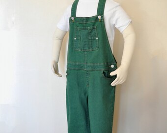 girls green overalls