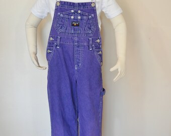 girls purple overalls
