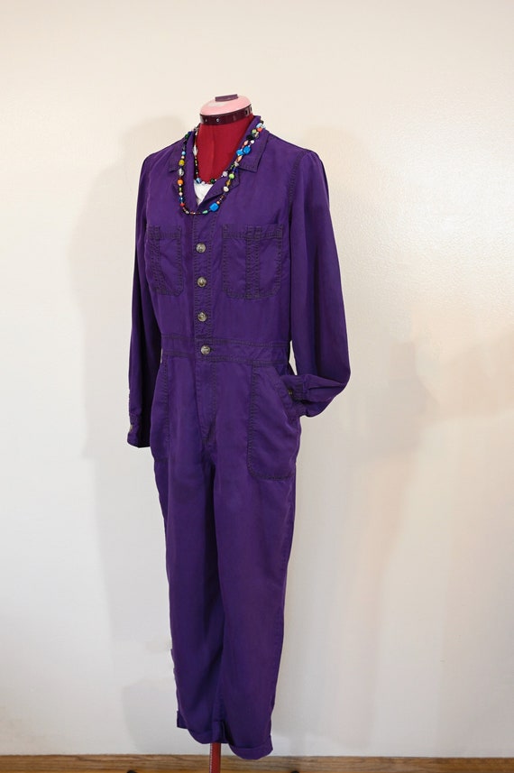 Violet Medium Cotton BODY SUIT - Purple Dyed Upcyc