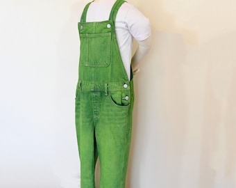Green Dyed Kids 10/12 NEW Old Navy Denim OVERALL Pants (30W x 24L)