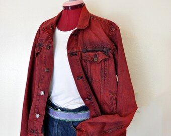 red denim jacket cheap
