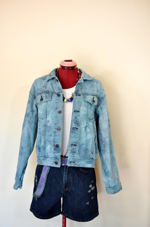 Adult Bleach Dye Denim Jacket