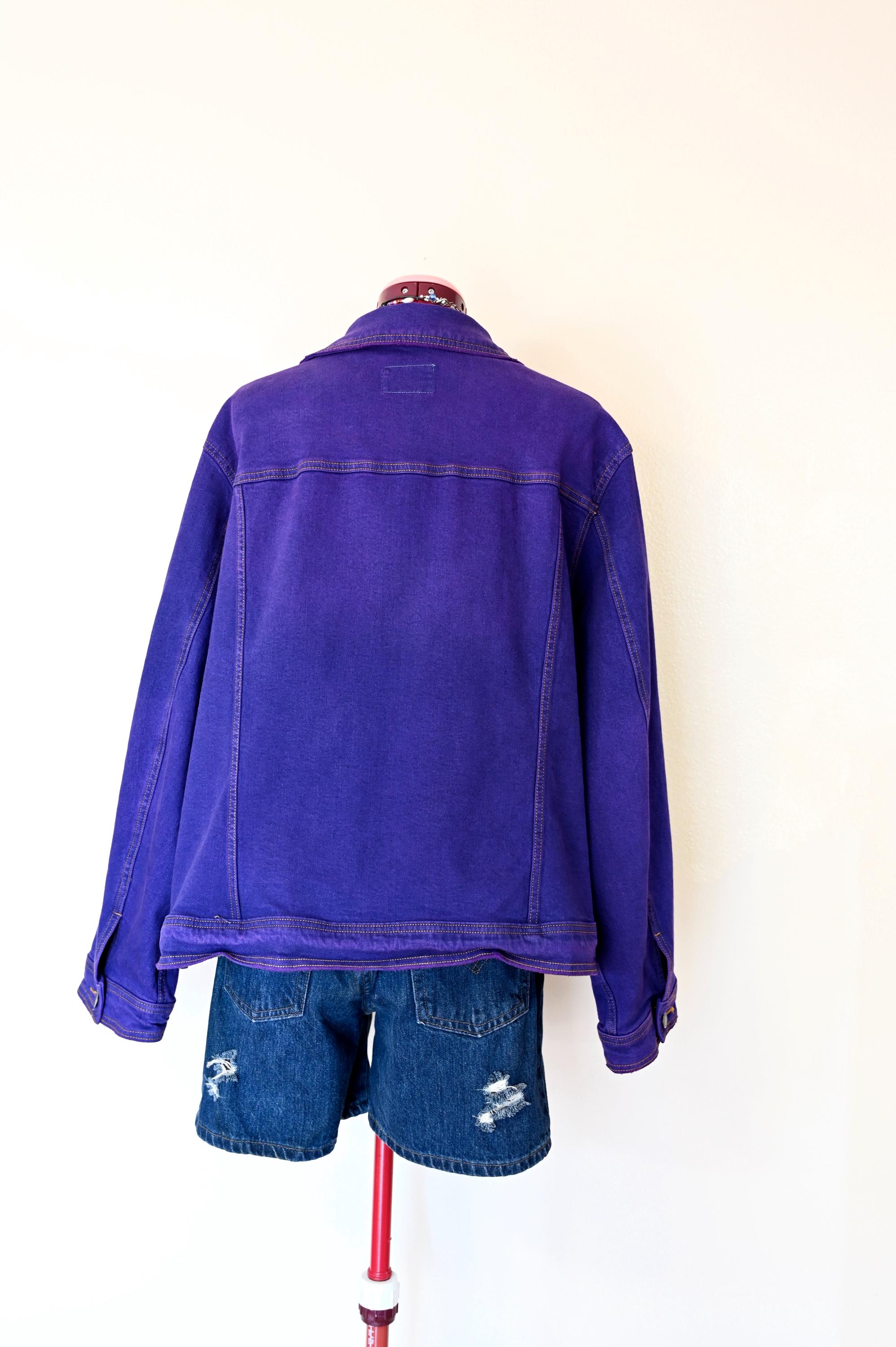 Violet Dyed Womens Extra Large 3X Upcycled Universal Thread Denim