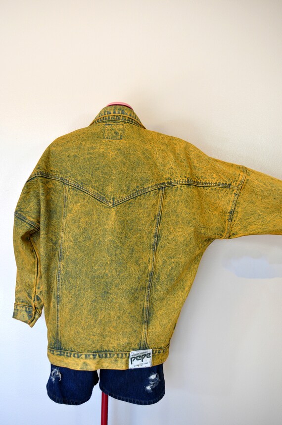 Gold MENS Medium Denim Jacket - Rustic Yellow Dye… - image 6