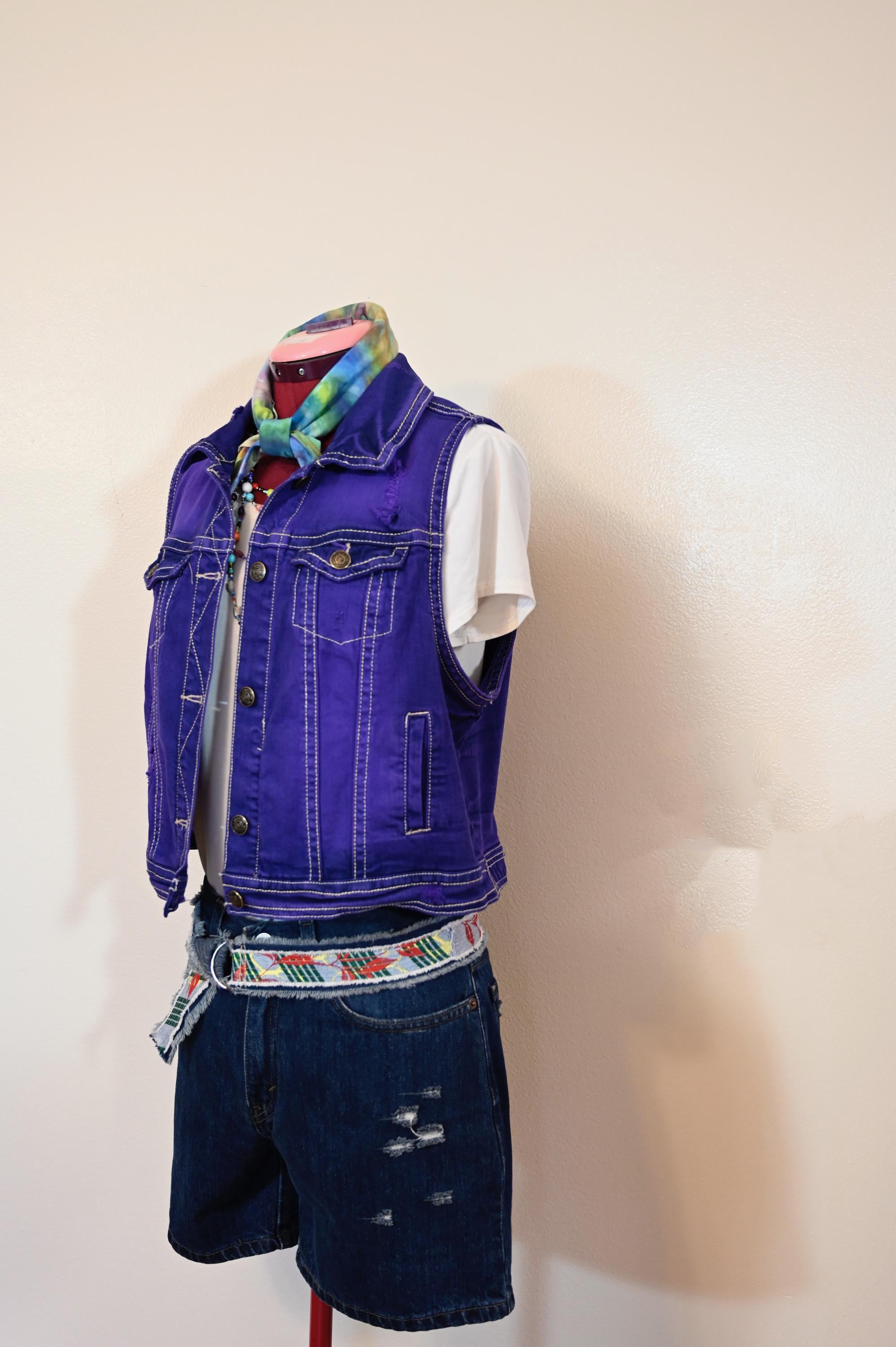 Purple Denim Vest New Zealand