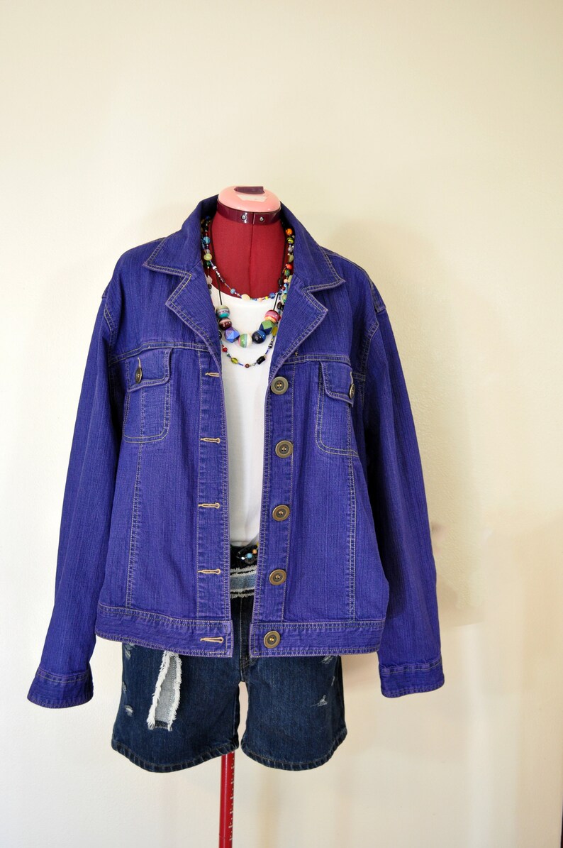 Violet XL Denim JACKET Purple Dyed Vintage Westport Cotton Etsy