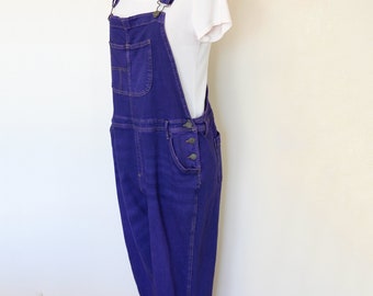 Purple Dyed Womens Extra Large Upcycled Sonoma Bib OVERALL Pants (40W x 26L)