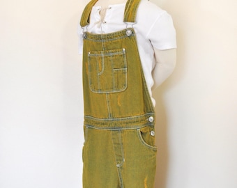 Gold gefärbte Mädchen 14/16 extra große Upcycled Jordache Hose (30W x 28L)