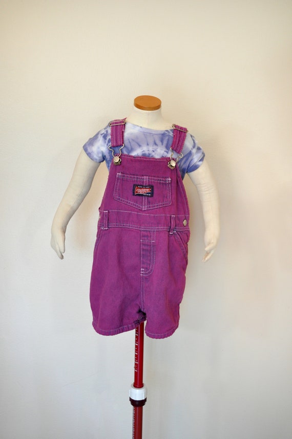 Pink Kid 18-24 Mo Bib OVERALL Shorts - Pink Dyed U