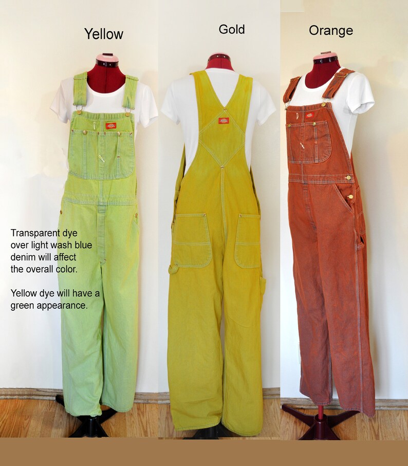 CUSTOM DYED Denim Bib Overall Pants Color Dyed Adult Youth Etsy