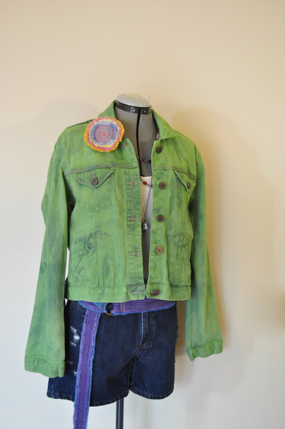 lemon yellow denim jacket