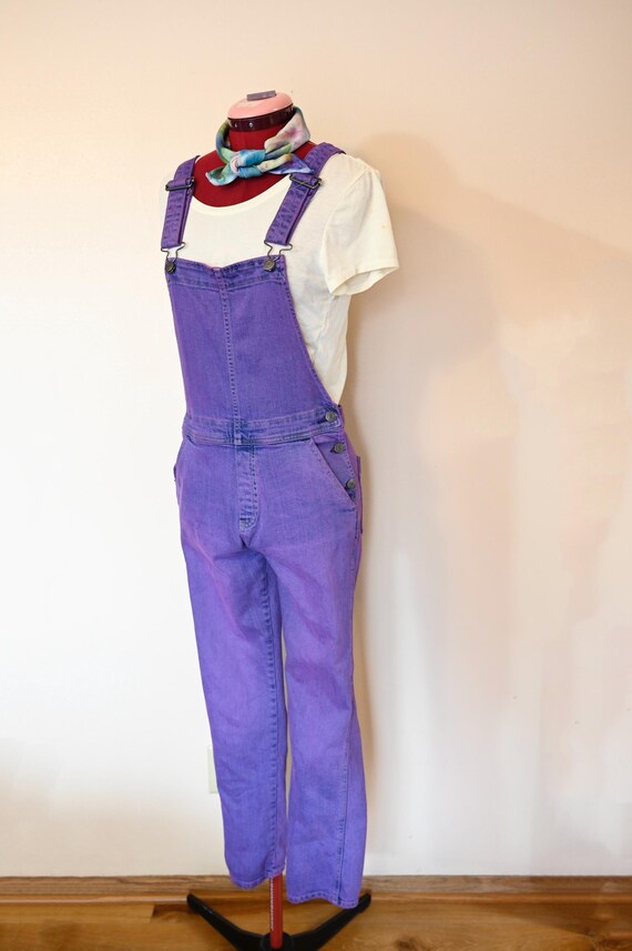 Pantalones con pechera para mujer, talla XS, de color lila Peto