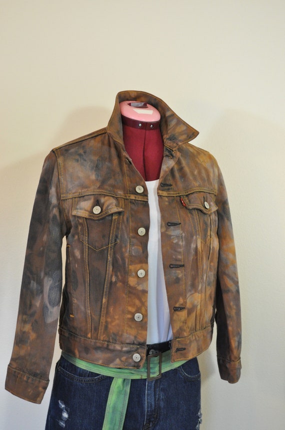 Brown Boys Size Small Denim JACKET - Rusty Brown … - image 2