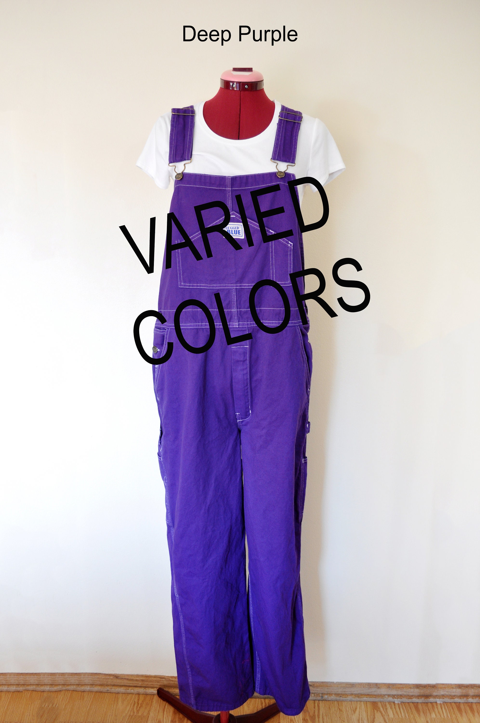 CUSTOM DYED Bib Overall Pants Black 