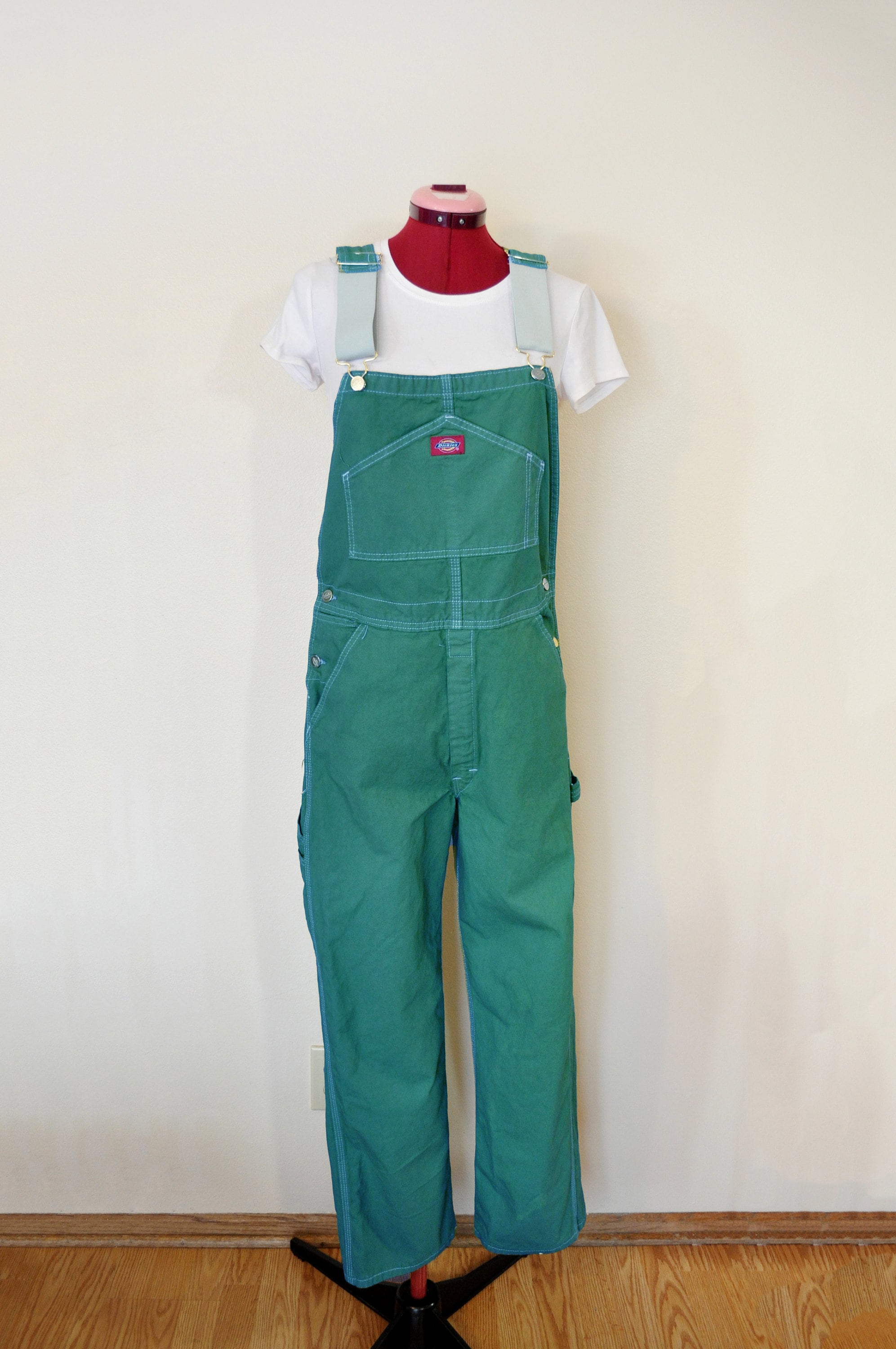 K*w様 18-19 GREEN CLOTHIG BIBPANTS L TURQ Jersey wide leg pants with jacquard weave Dark Green | Mexx