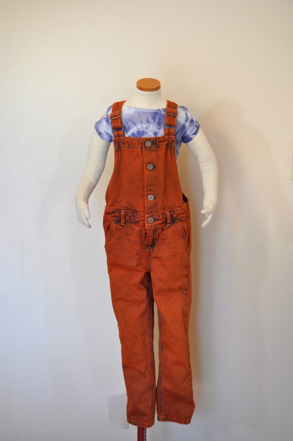 Orange Kids Size 5 Year Denim Bib OVERALLS Pants … - image 5