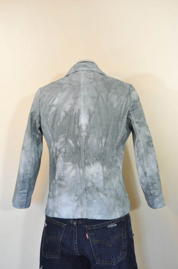 Grey XS Cotton JACKET - Silver Gray Dyed Upcycled… - image 5