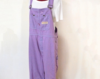 Pink Dyed Mens Extra Large Upcycled Big Mac Bib OVERALL Pants (44W x 30L)