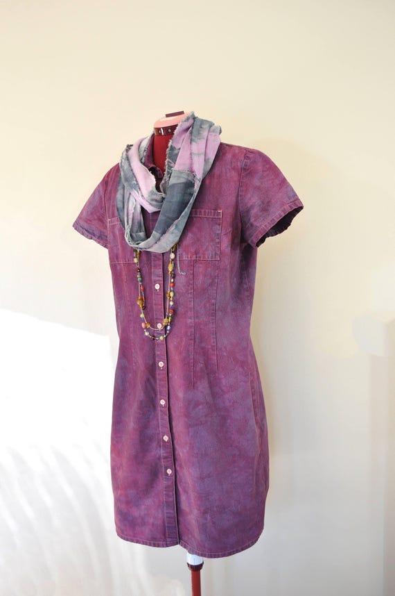 cherokee denim dress 90s Vintage Cherokee Denim Dress - Embroidered Denim Blue Maxi Dress -  Overalls Dress - Jumper Dress