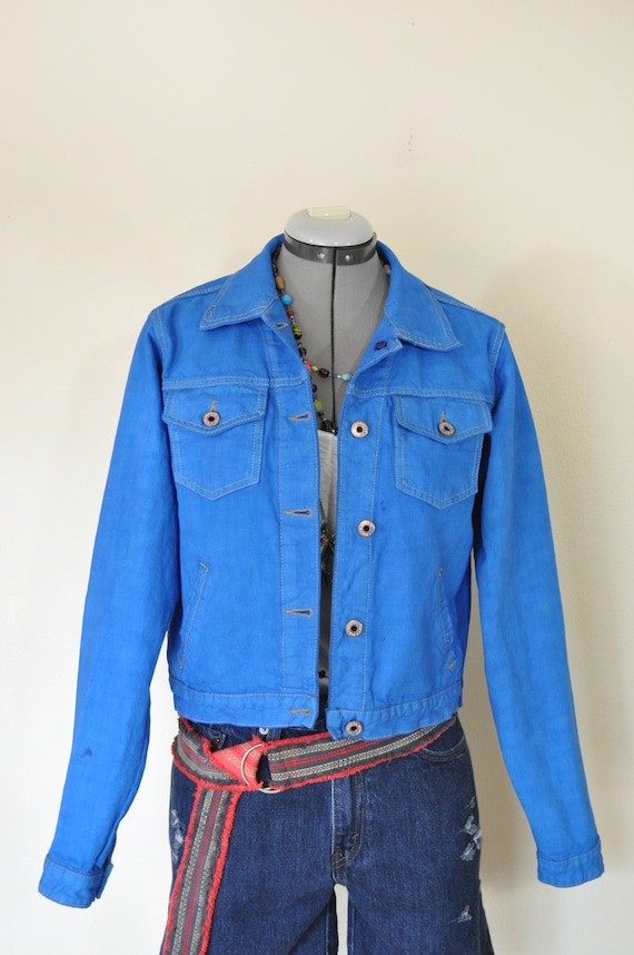 LTS Tall Women's Cobalt Blue Distressed Cord Shacket | Long Tall Sally