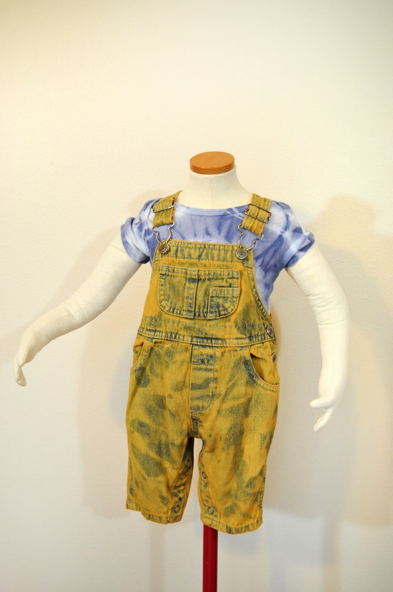 Gold Kid 3 Mo. Bib OVERALL Pants - Dyed Rustic Go… - image 2